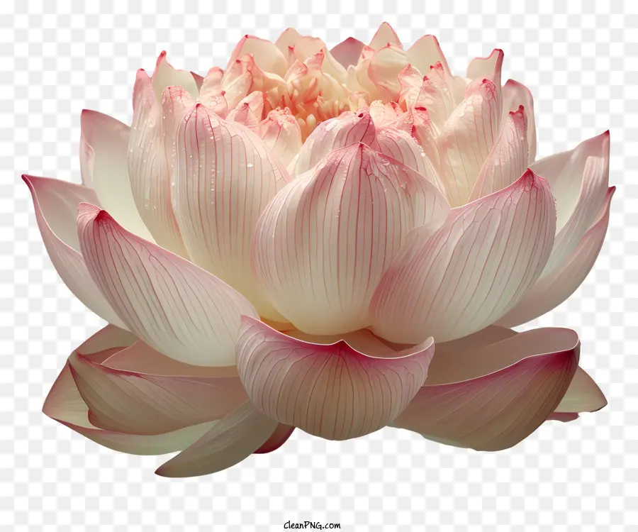 fiore di loto - Fiore di loto rosa con centro bianco sullo sfondo nero. 
Simbolico di purezza, illuminazione e anima
