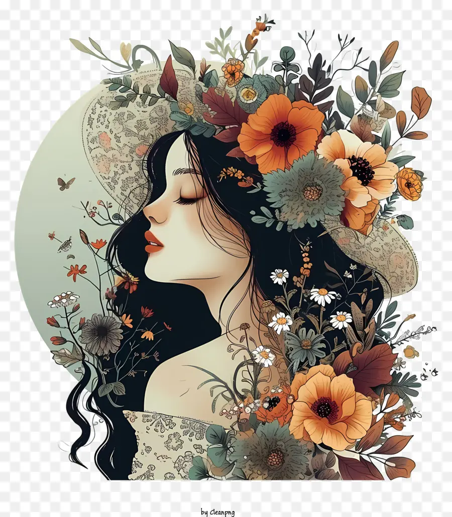 hoa vòng hoa - Hình ảnh mơ mộng, lãng mạn của người phụ nữ với hoa vương miện