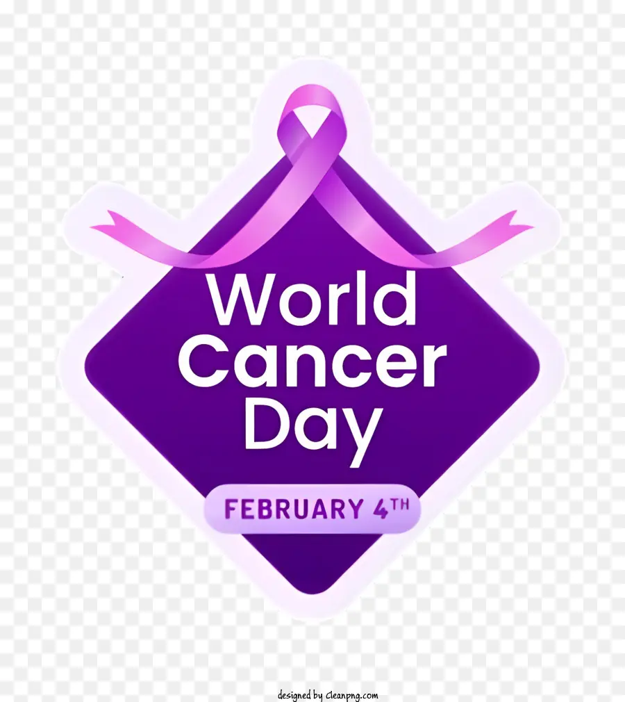 sfondo bianco - Nastro rosa e viola per la Giornata mondiale del cancro