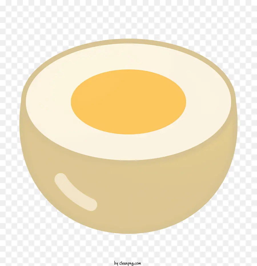 weißen hintergrund - Hart gekochtes Ei mit leuchtend gelbem Eigelb