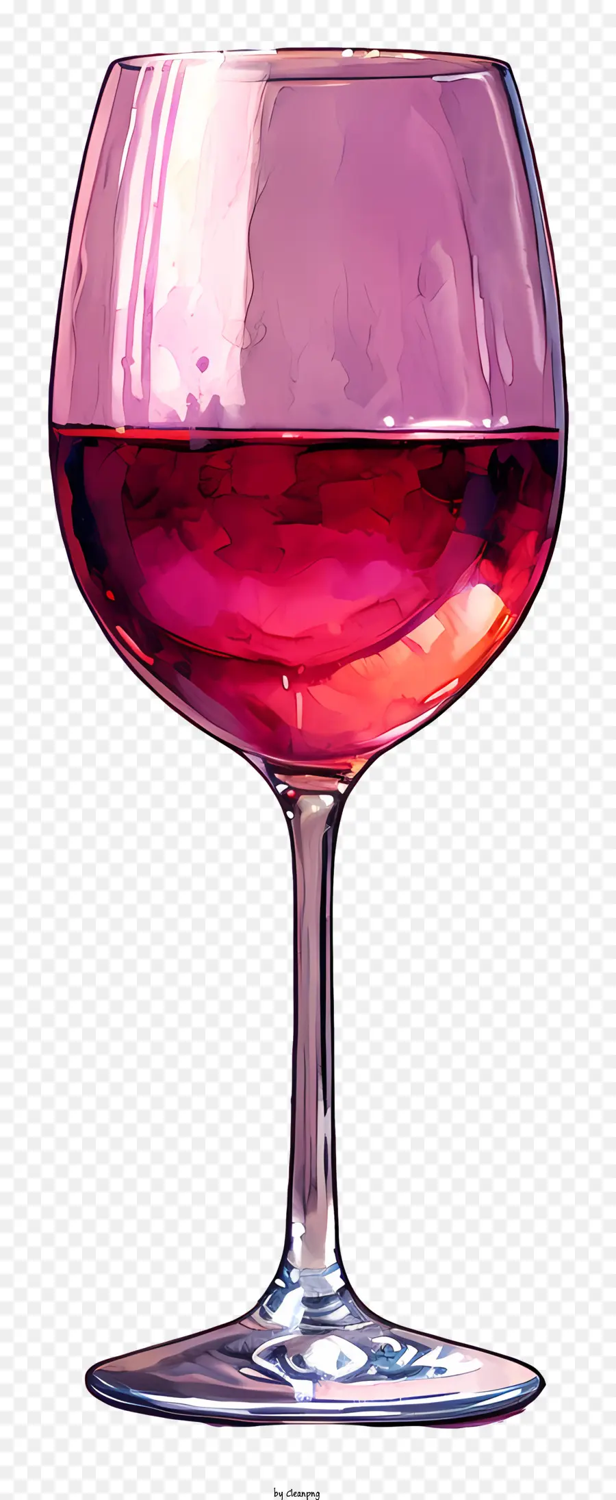 Weinglas - Weinglas mit rosa Wein auf der schwarzen Oberfläche