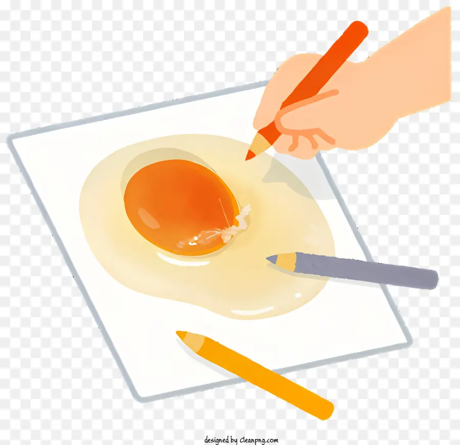 Icona Dranaggio uovo bollito Drafo disegnato a mano Tutorial di disegno di uovo parzialmente sbucciato - Disegnare a mano un uovo bollito sbucciato