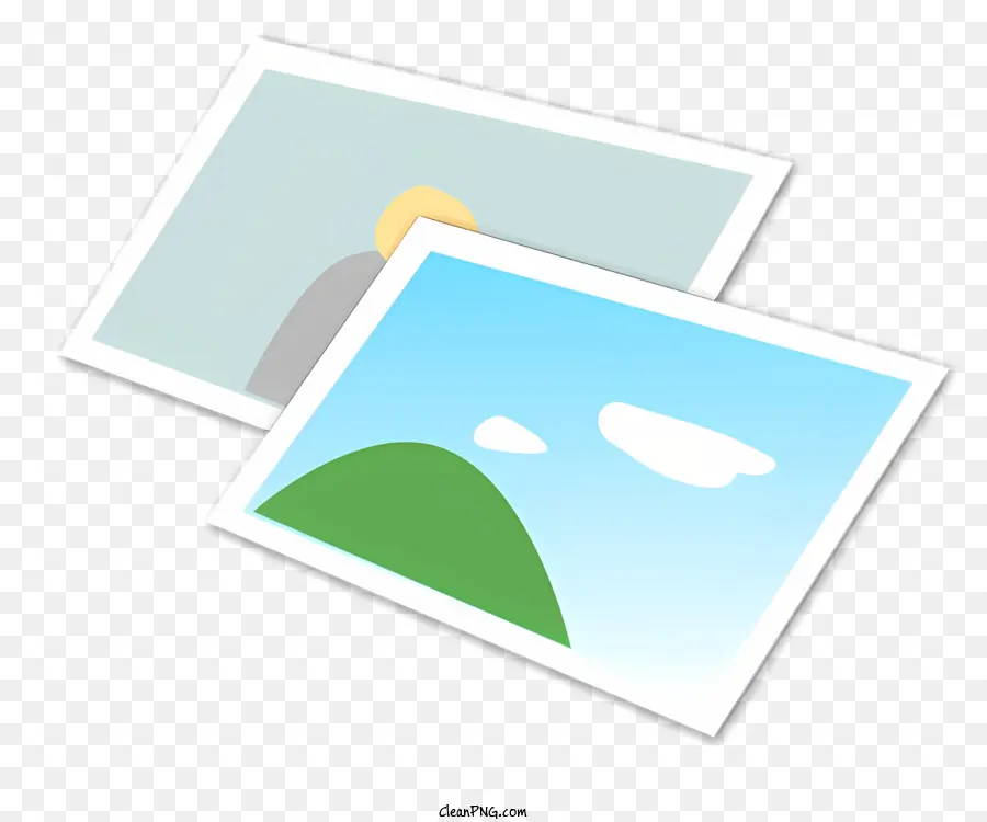 biểu tượng in kỹ thuật số cảnh quan cảnh cảnh quan cảnh núi - Bản in phong cảnh đơn sắc với Núi và Đám mây có kết cấu