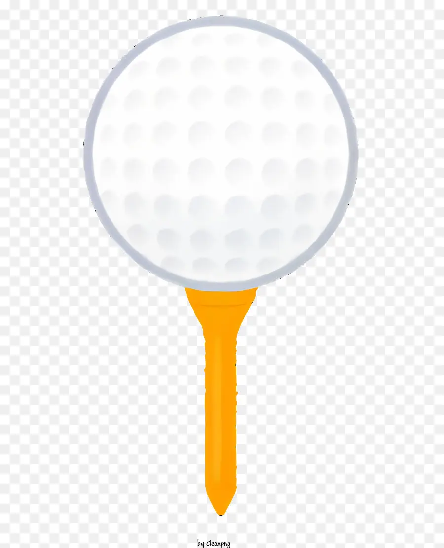 Golfball - Schwarz -Weiß -Bild des Golf -Tee -Halters