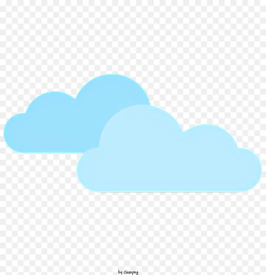 icona a forma di nuvola - Due soffici nuvole bianche su sfondo scuro
