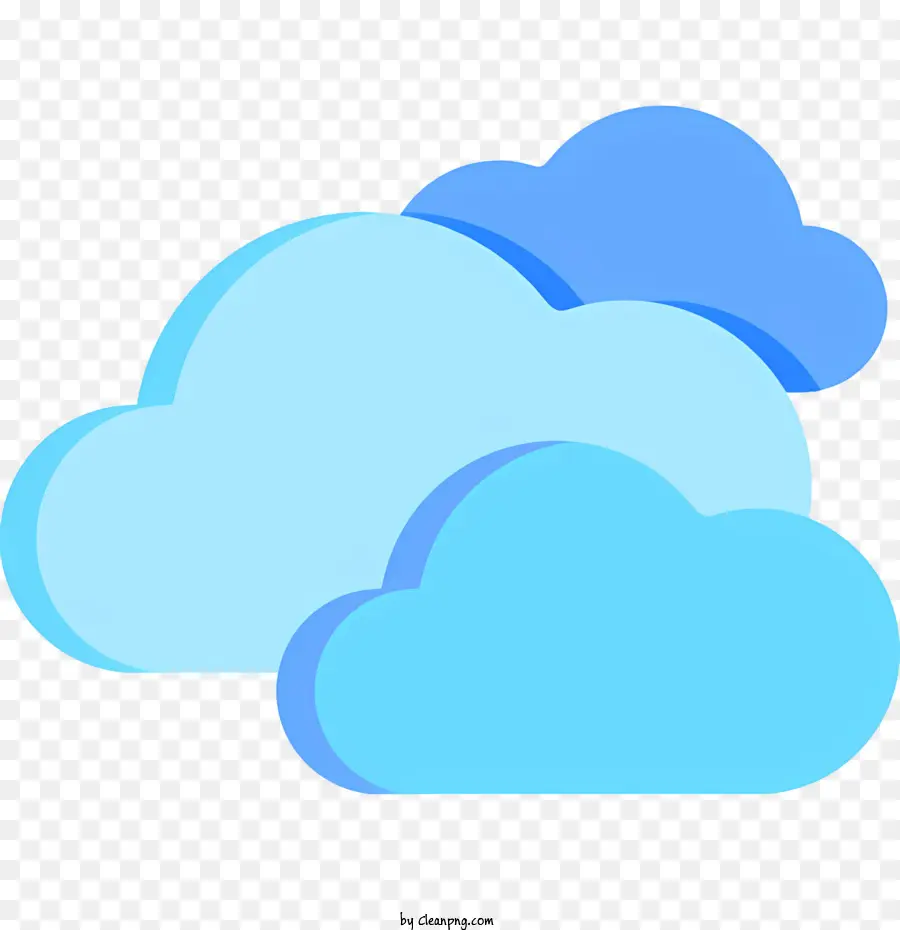 icona a forma di nuvola - Semplice immagine di nuvola bianca o blu chiaro