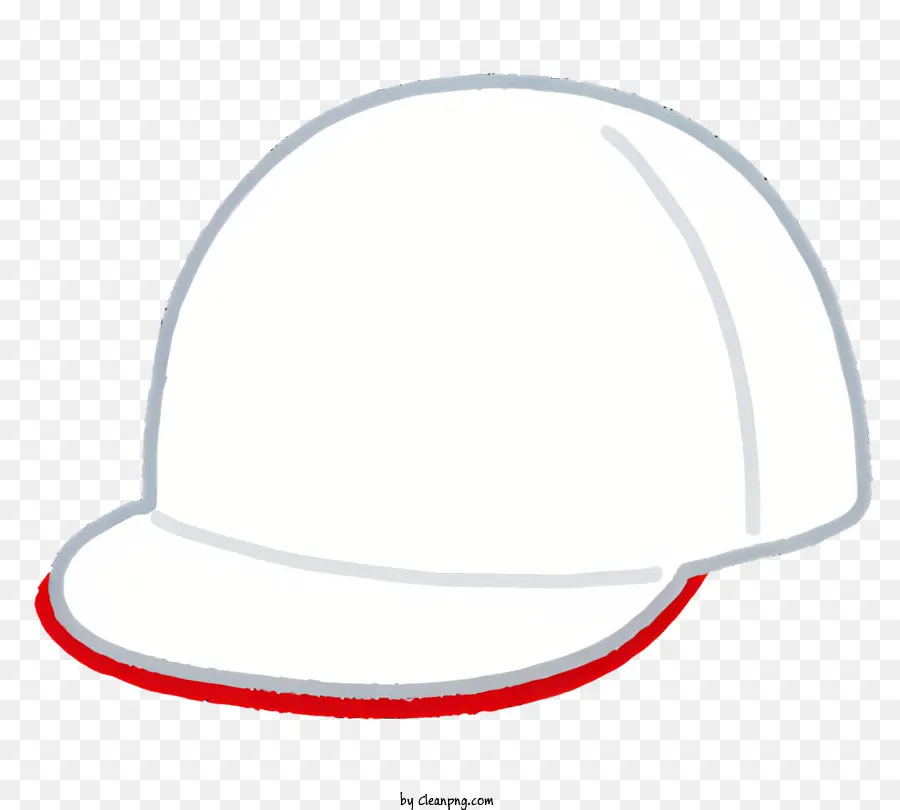 tappo bianco berretto da baseball cucitura rossa cupola piatta regolabile - Cappuccette da baseball bianco con cucitura rossa e cinturino regolabile