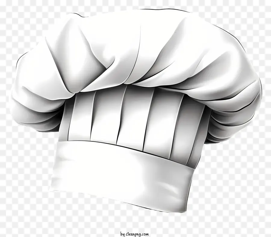 Cappello da cuoco da cuoco da cuoco da cuoco da chef in stile doodle cappello cucina cucina cucina - Cappello dello chef bianco su sfondo nero, top curvo