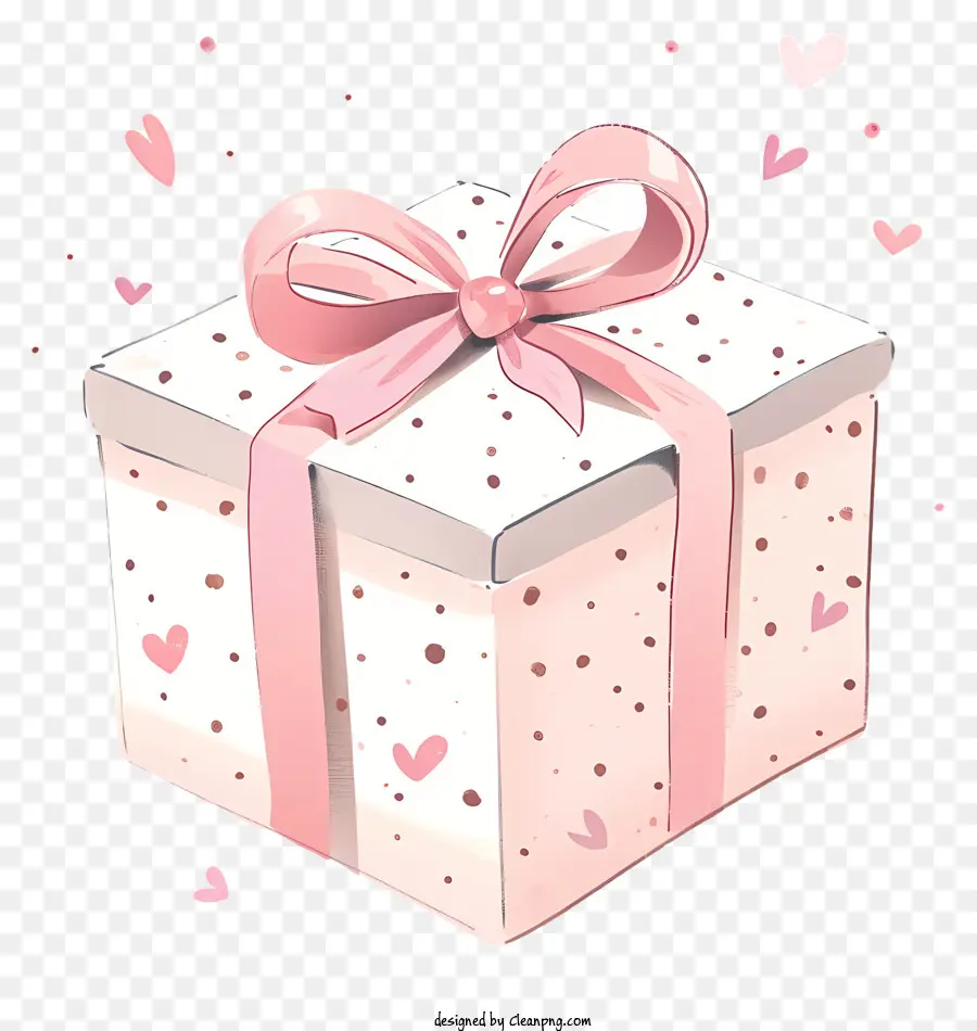 Hộp quà tặng quà tặng Valentine Hộp quà màu trắng Polka Dot Hộp quà tặng Bow Tied Hộp quà tặng trái tim trên hộp quà tặng - Hộp quà nhỏ màu hồng với trái tim và chấm