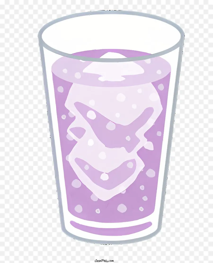 Soda Purpur Flüssigkeit klares Glas weiße Blasen Flüssigkeit in Glas - Klares Glas mit lila Flüssigkeit und Blasen