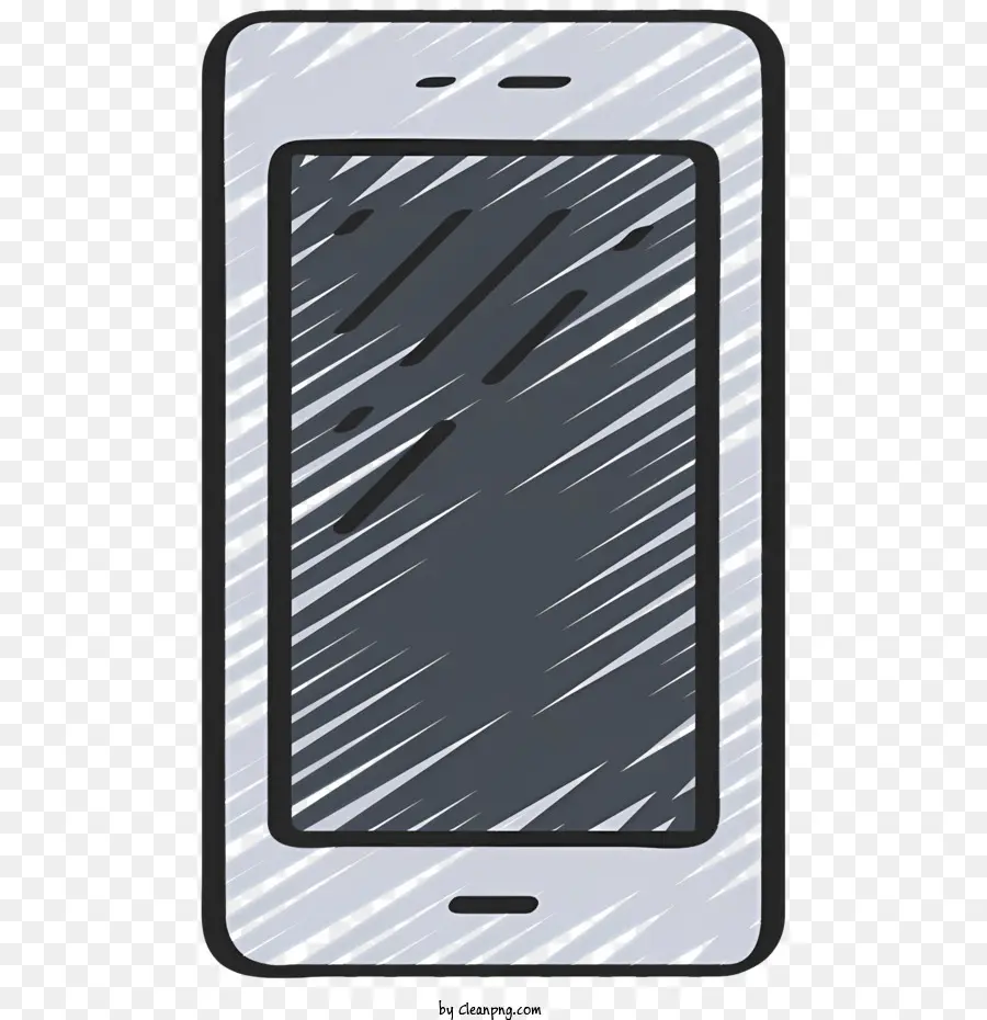 Smartphone icon iPhone Schermata in frantumi Schermata fratturata - Schermo di smartphone danneggiato, vetro rotto, sfondo nero