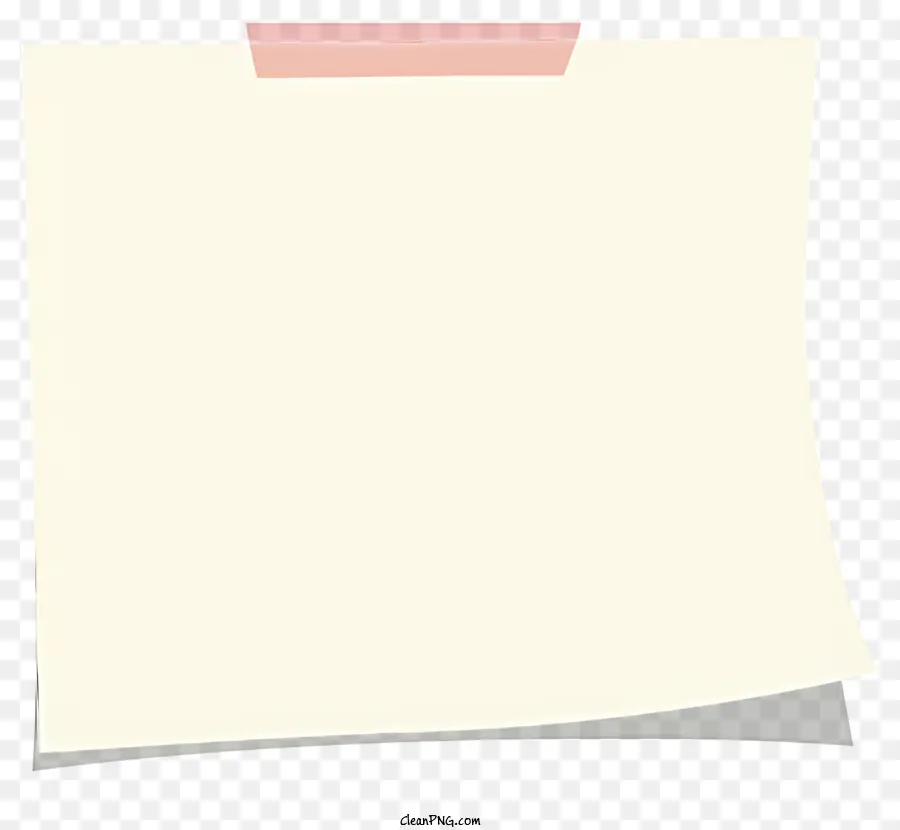 sfondo bianco - Carta bianca vuota con striscia rossa attaccata