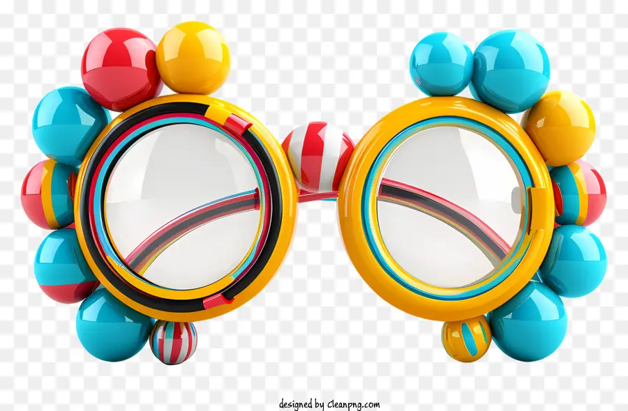 carnevale - Resta colorato 3D di occhiali arcobaleno