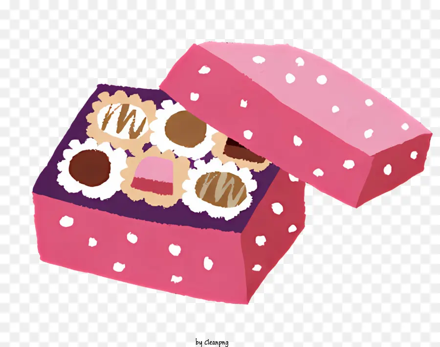 Il Giorno di san valentino - La scatola rosa con cioccolatini evoca felicità, gioia