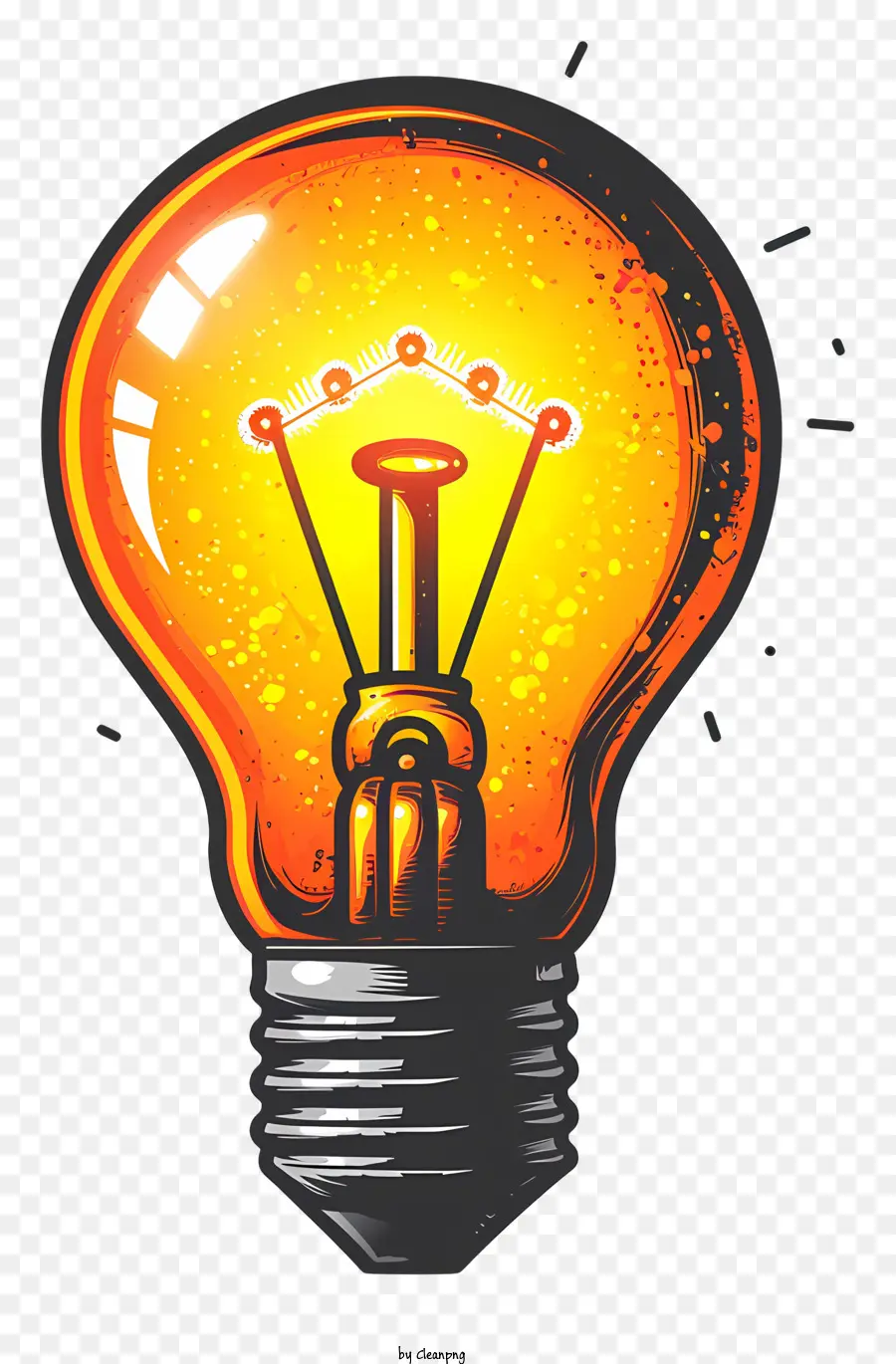 Glühbirne - Glühende Glühbirne symbolisiert Kreativität und Innovation