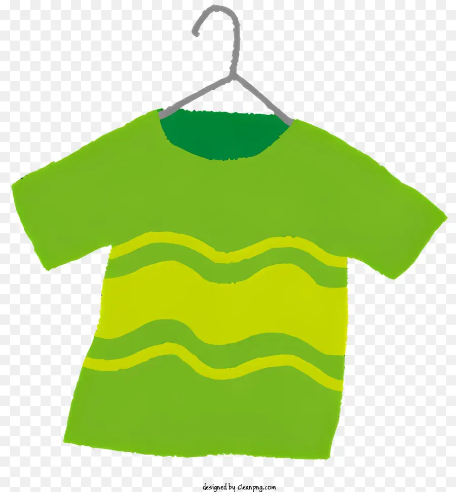 Icon Green T-Shirt Drahtbügel hängende Kleidung Kleidung - Grünes T-Shirt auf Drahtbügel