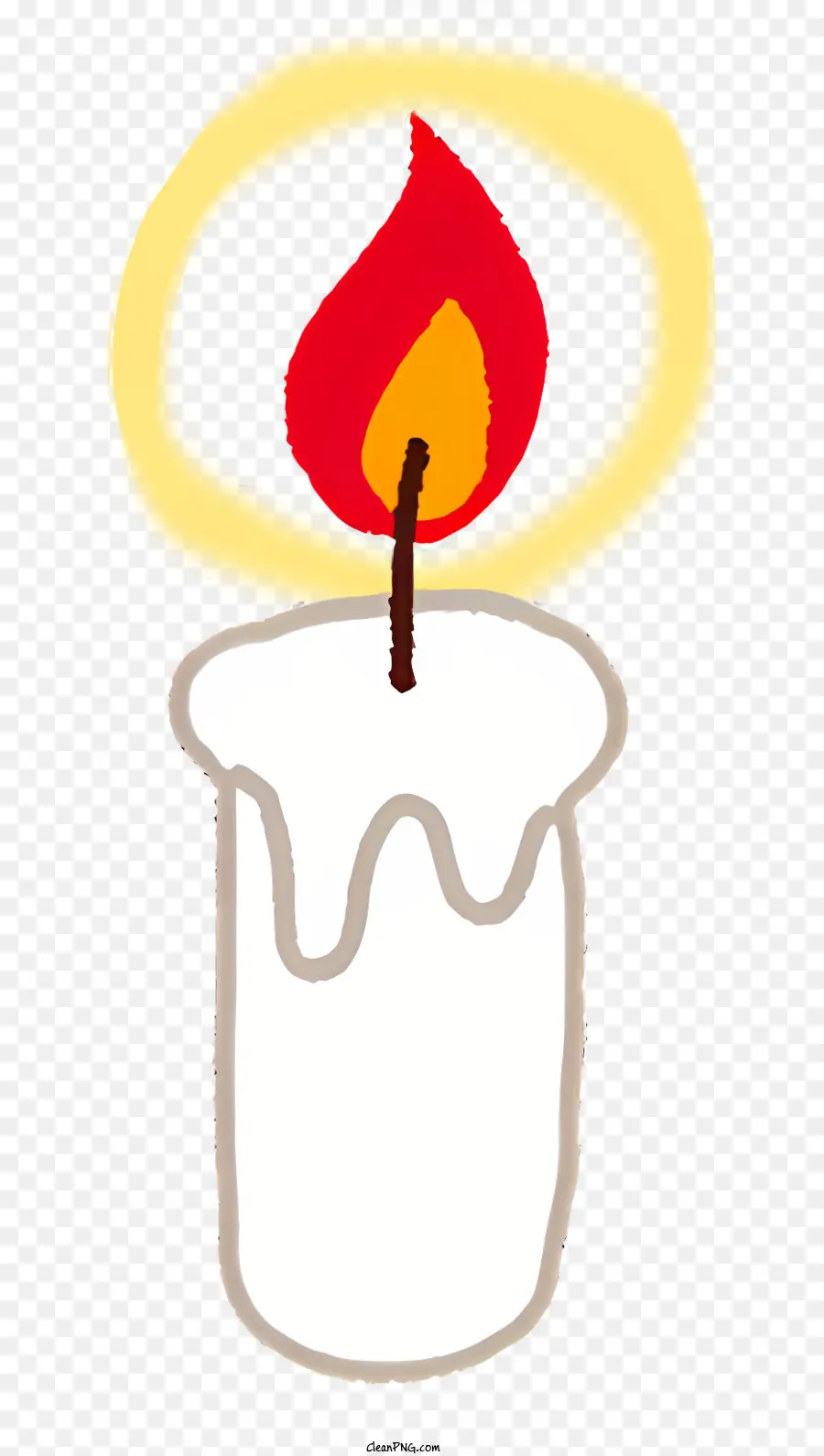 Geburtstag Kerze - Einfaches Bild der brennenden Kerze in der Kirche