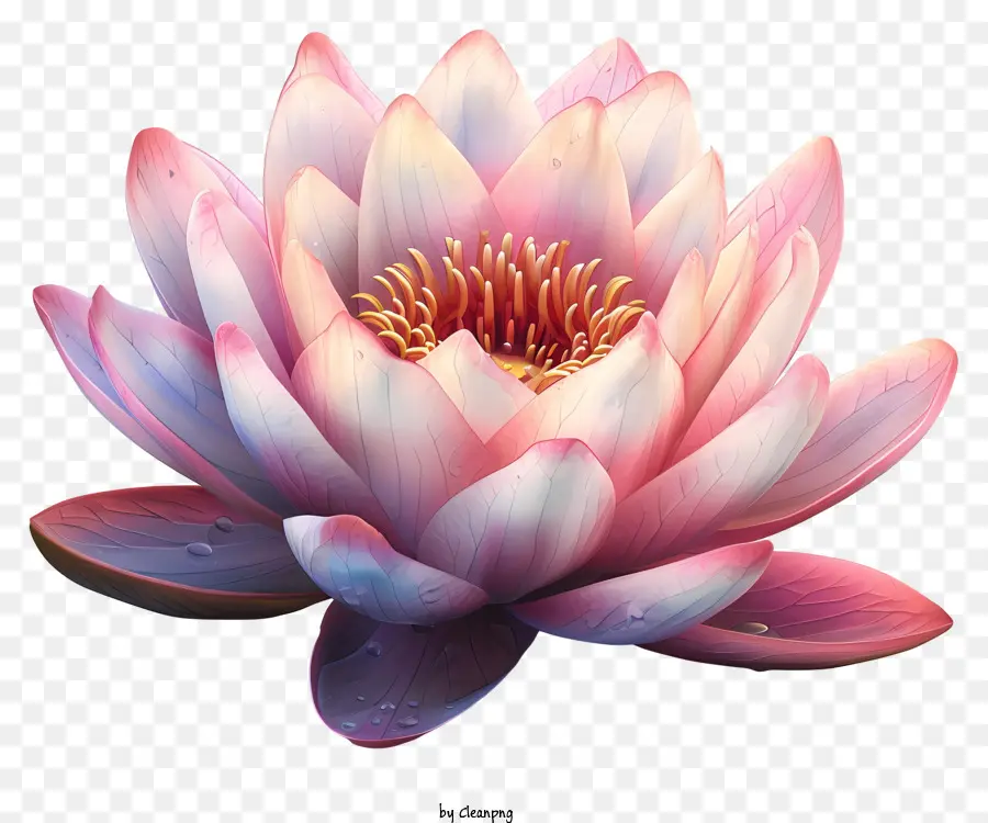 Pastel Lotus Flower Water Lily Flower Petals Pistils - Immagine ravvicinata del giglio dell'acqua con pistili visibili che riflettono la luce in alta qualità