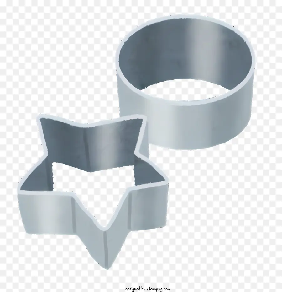 Stern - Kleiner silberner Keksschneider mit minimalistischem Design