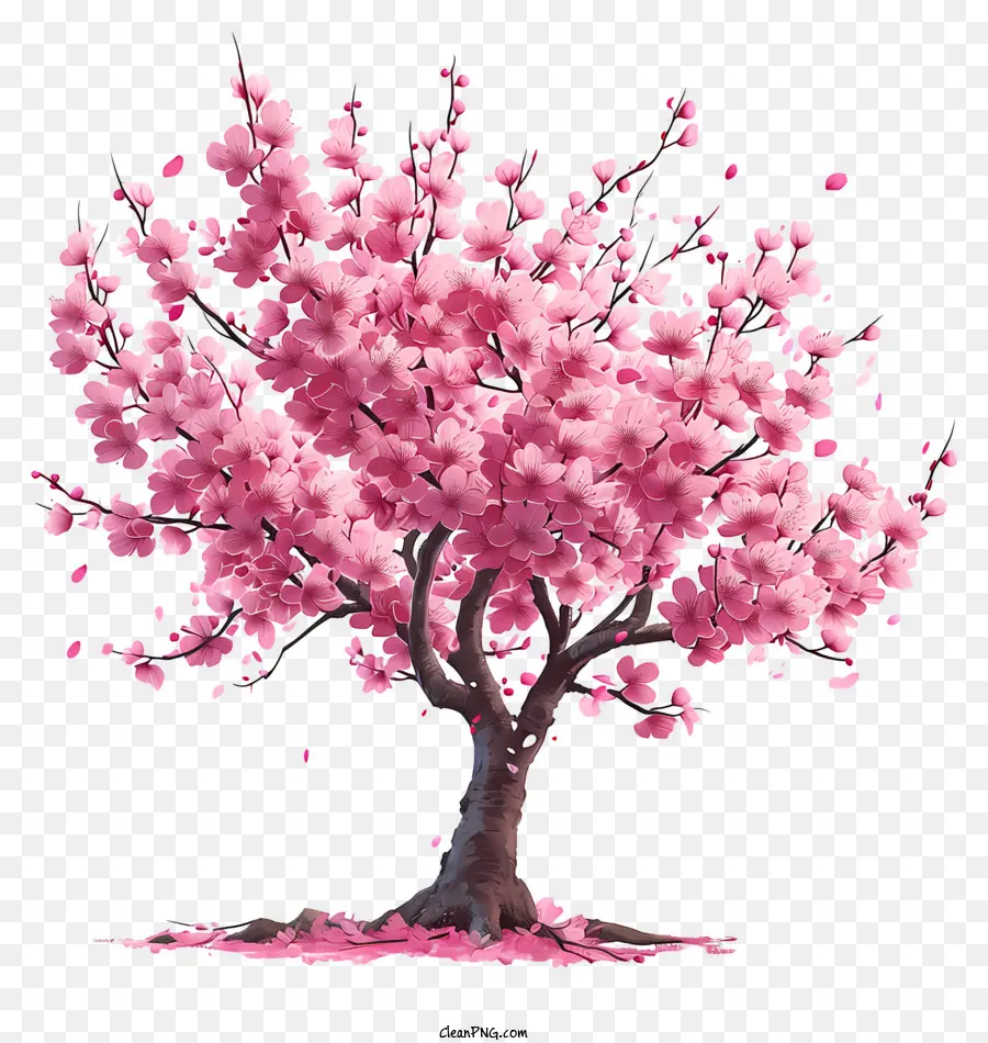 kirschblütenbaum - Rosa Kirschblütenbaum mit lebendigen Blüten