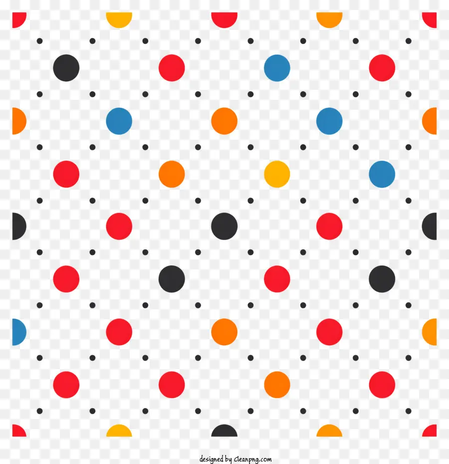 geometrische Formen - Zufällig verstreute farbige Kreise auf schwarzem Hintergrund