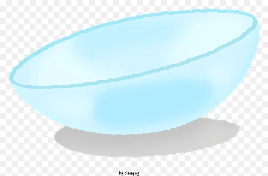 Ciotola di vetro ICON Surface scura in vetro blu scuro - Ciotola in vetro trasparente con bordo blu scuro