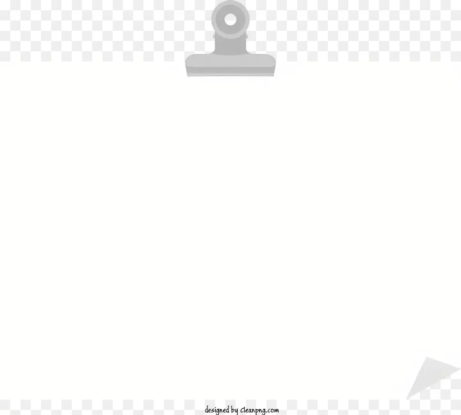 Clip di carta - Carta bianca vuota con clip di metallo attaccato