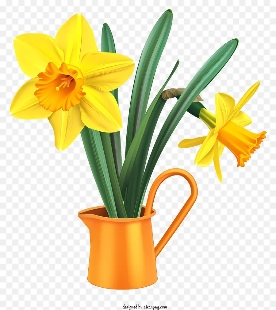 Gesteck - Vase der gelben Narzissen mit hellen Blütenblättern