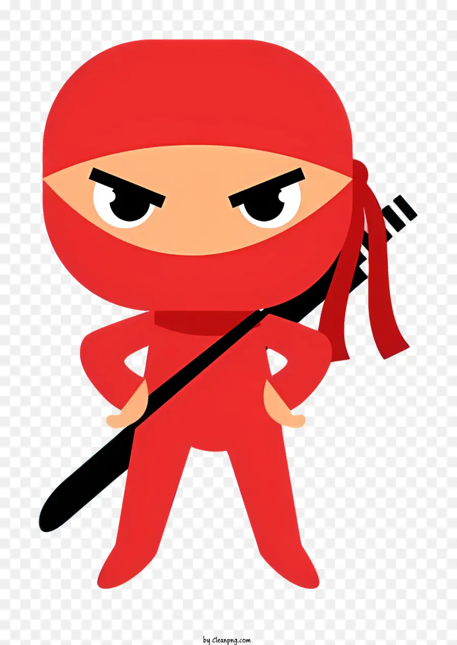 sfondo bianco - Person in Red Ninja Suite tiene la spada