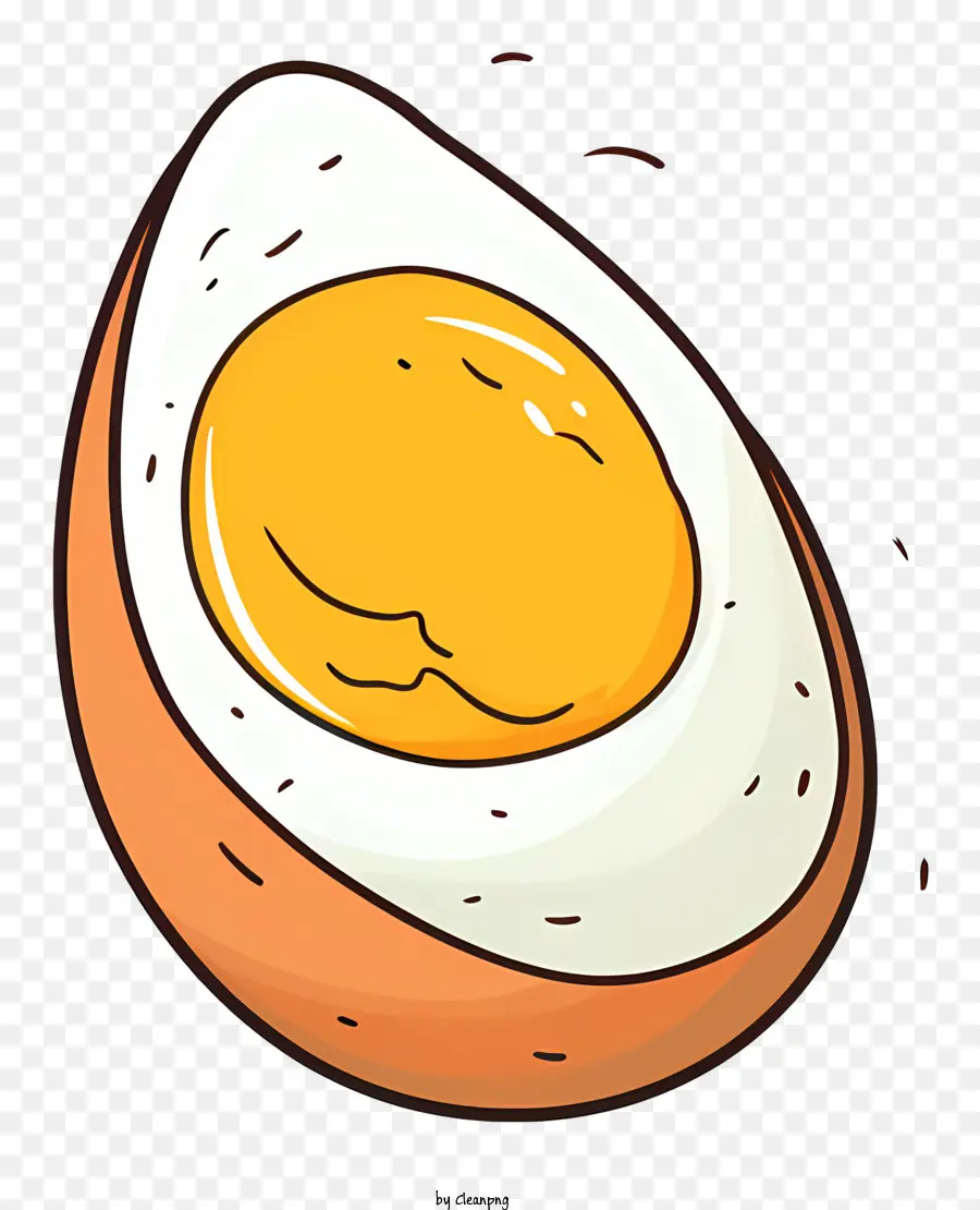 uovo - Tuorlo che cola su guscio d'uovo aperto, visualizzato