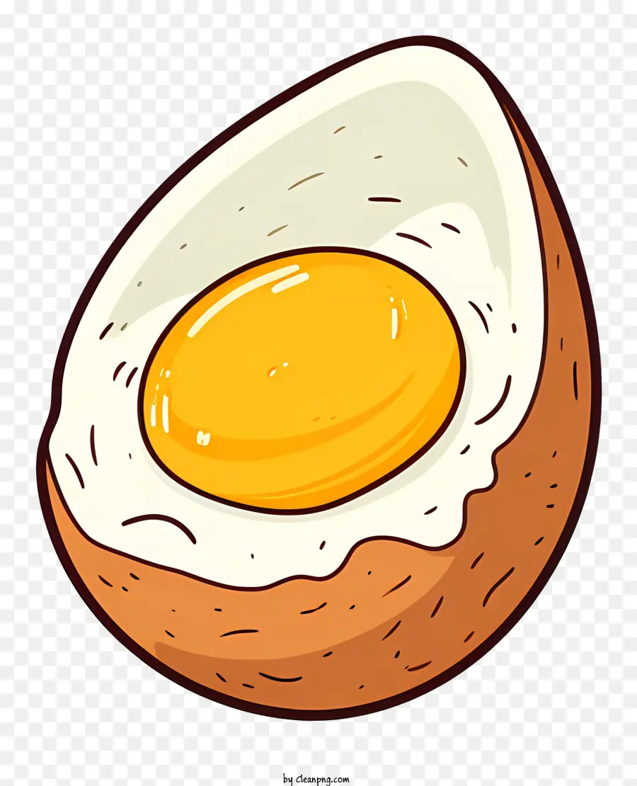 gekochtes Ei -Ei Eigelb Toast mit Eiergoldenem Spiegelei - Teilweise gekochtes gebratenes Ei am Toast