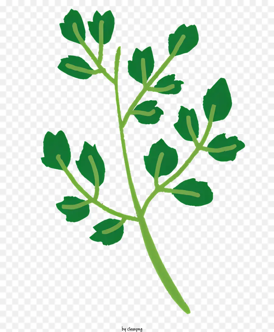 icona piccole foglie di piante che crescono verde - Rappresentazione stilizzata di una piccola pianta con foglie