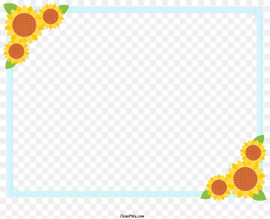 quadratischen Rahmen - Symmetrische Sonnenblumen im dynamischen Rahmen mit Streifen