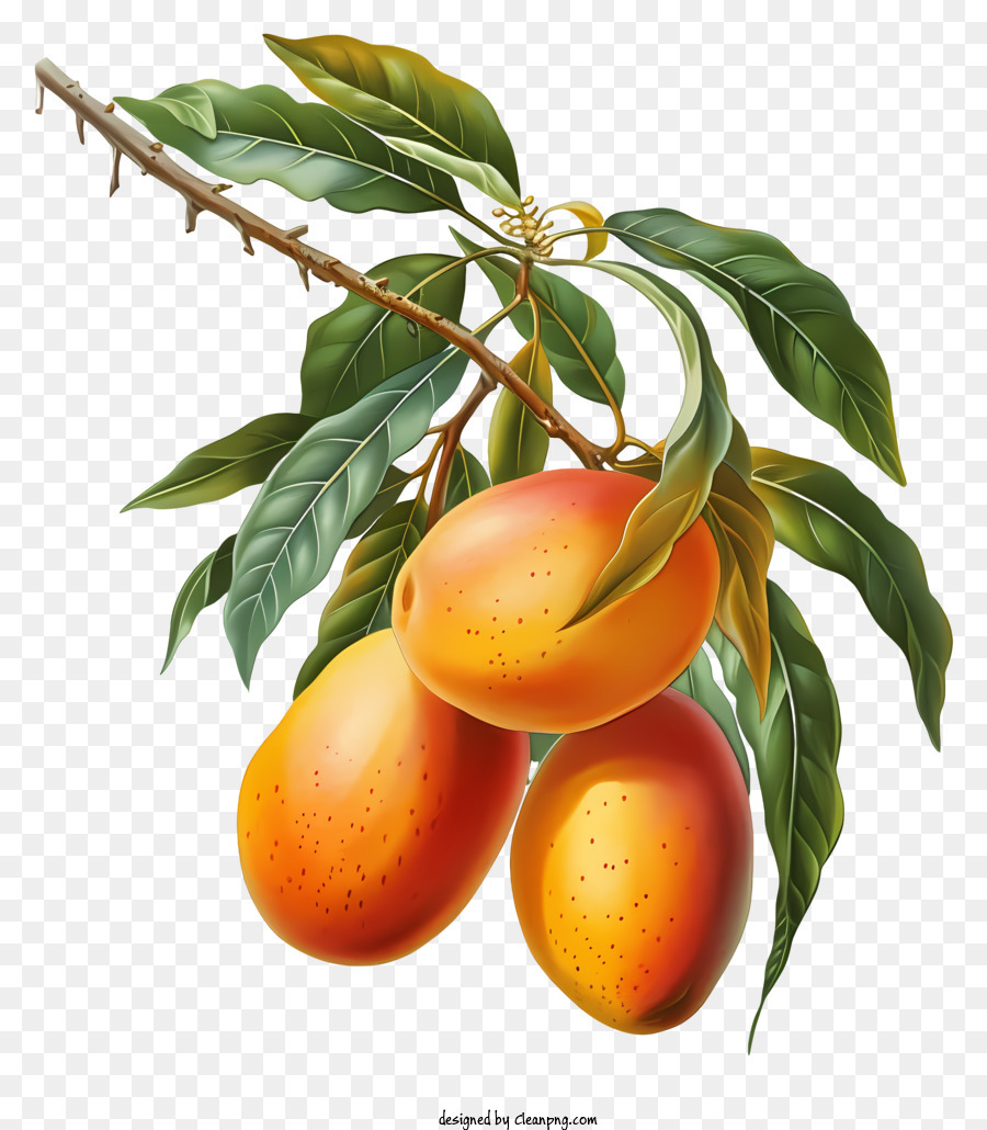 Free Vector | Botanical mango tree drawn