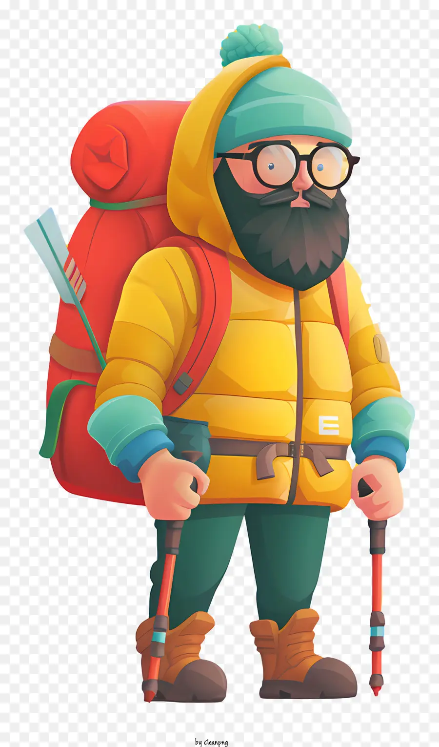 đeo kính - Người đàn ông trong thiết bị mùa đông đầy màu sắc với cột trượt tuyết