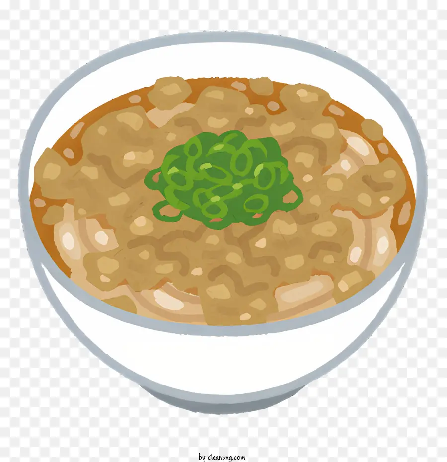 cibo bianco ciotola zuppa di cibo stufato - Ciotola di zuppa con noodles, carne e cipolle