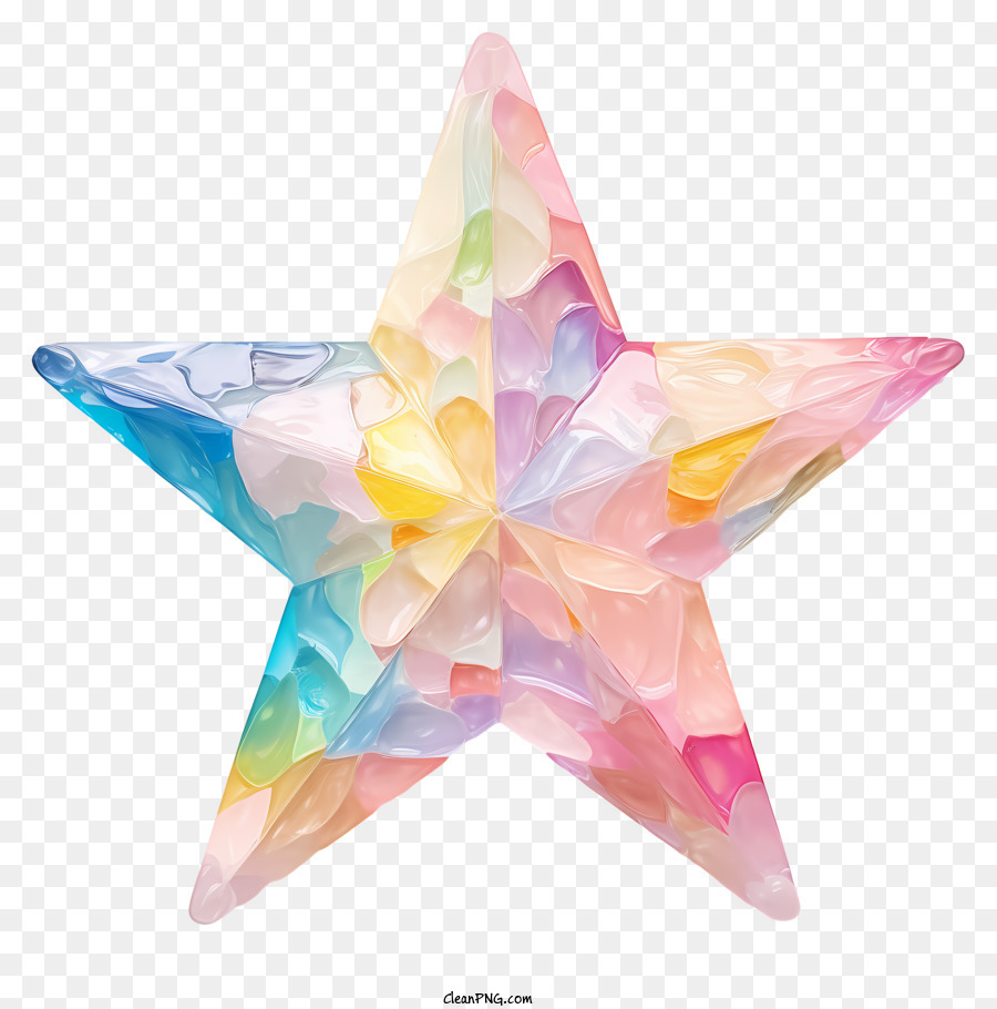 Star - Rainbow paint splatter star for festive celebrations - CleanPNG /  KissPNG