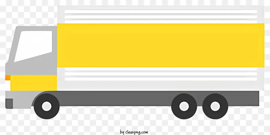 sfondo bianco - Camion di consegna giallo con payload di grandi dimensioni