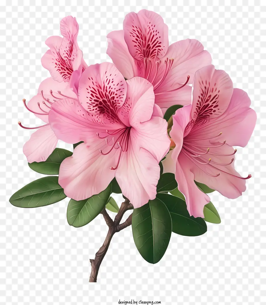 hoa hoa azalea màu hồng rhododendron hoa bó hoa màu hồng với màu cam với màu cam - Bóng bó màu hồng rhododendron với lá cờ