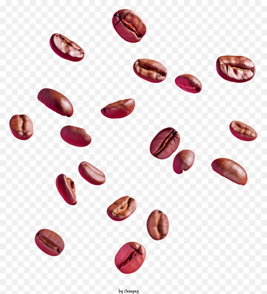 Kaffeebohnen - Nahaufnahme der verarbeiteten roten Kaffeebohnen