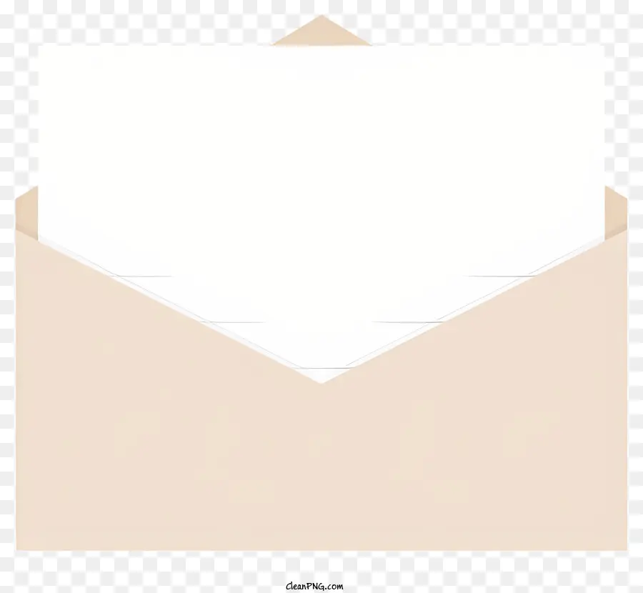 Umschlag - Einfacher brauner Umschlag mit intaktem weißem Papier