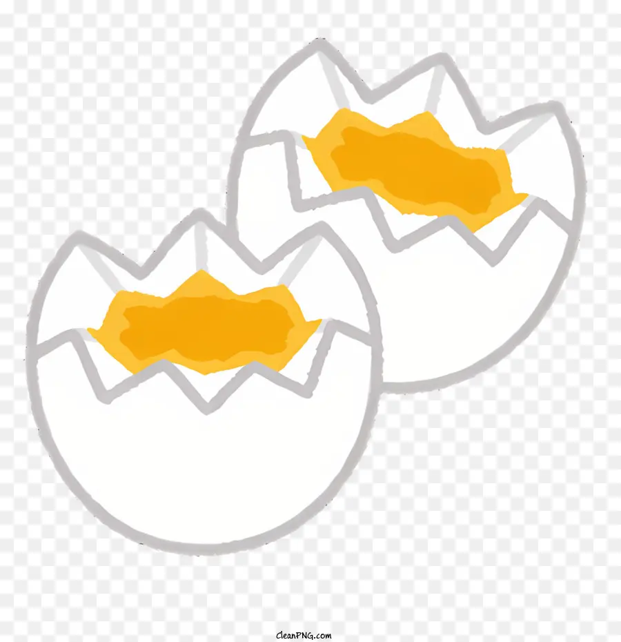 weißen hintergrund - Bild: gebrochene Eier mit Eigelb exponiert