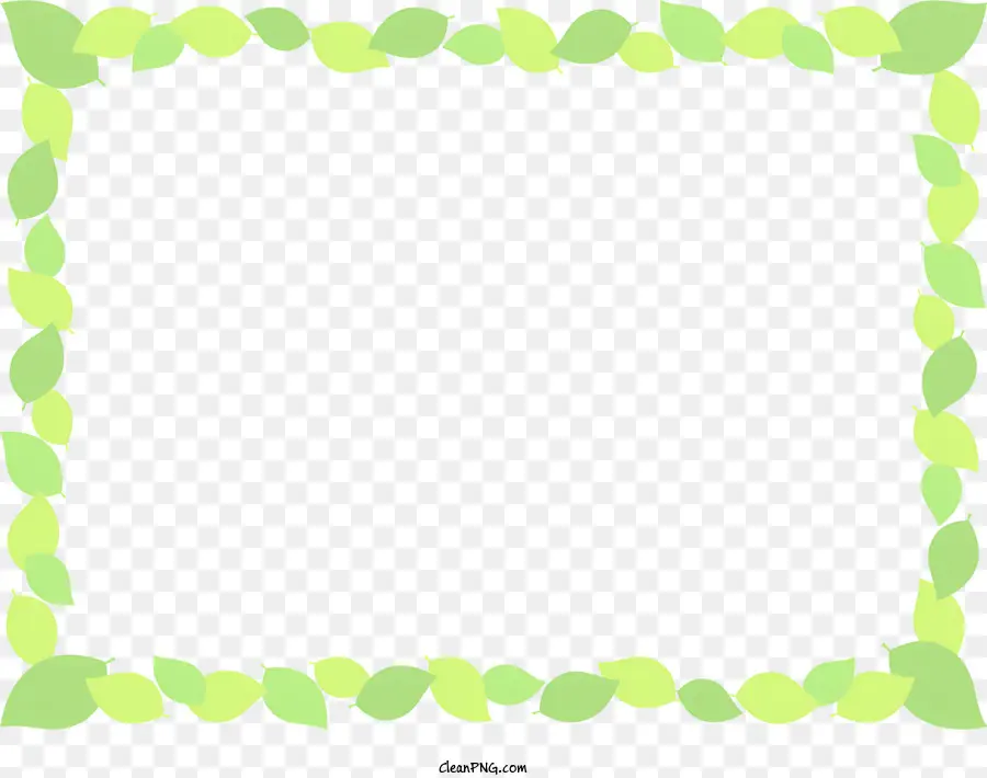 Lascia Telaio - Cornice quadrata vuota fatta di foglie verdi