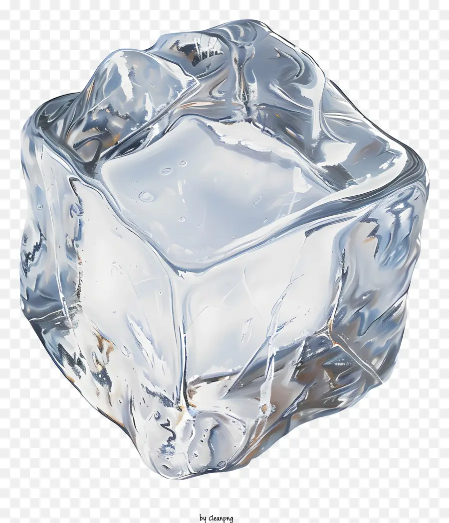 cubo di ghiaccio - Cube di ghiaccio traslucido sospeso a mezz'aria