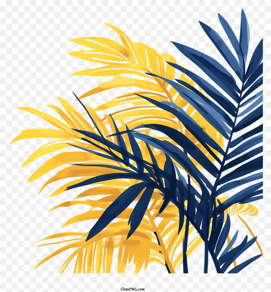 palme - Vibrante pittura digitale di due palme