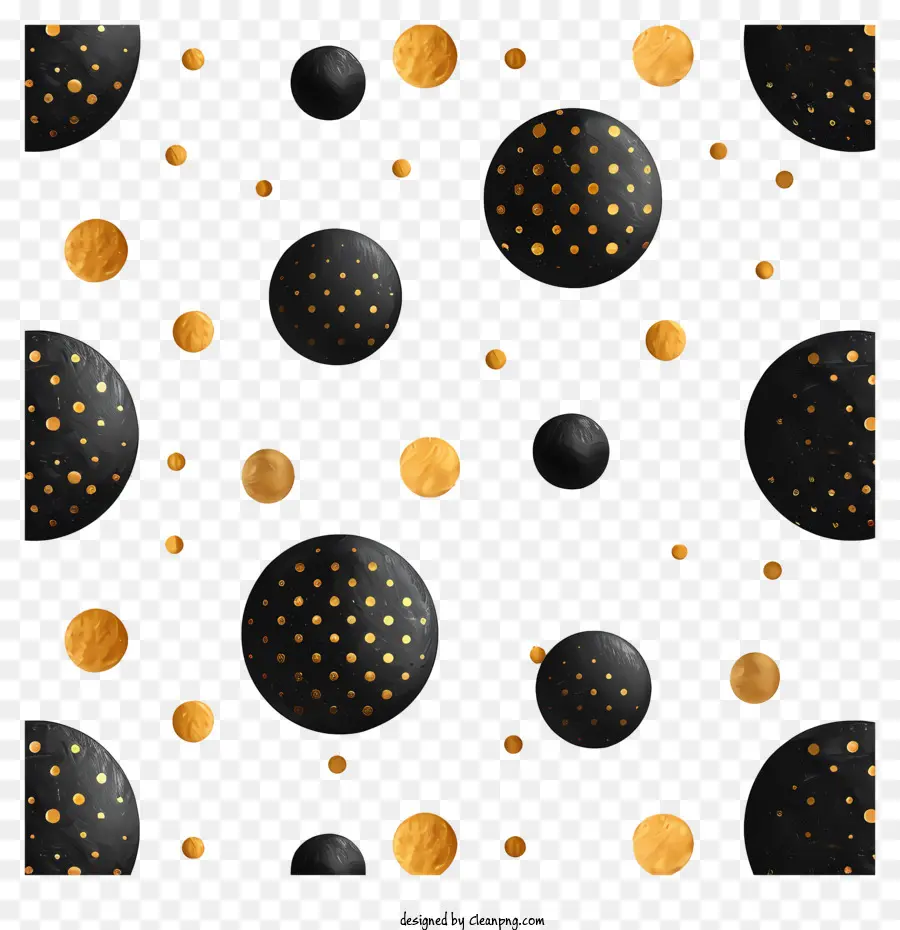 oro punti - Sfondo nero con motivo a punta d'oro scintillante