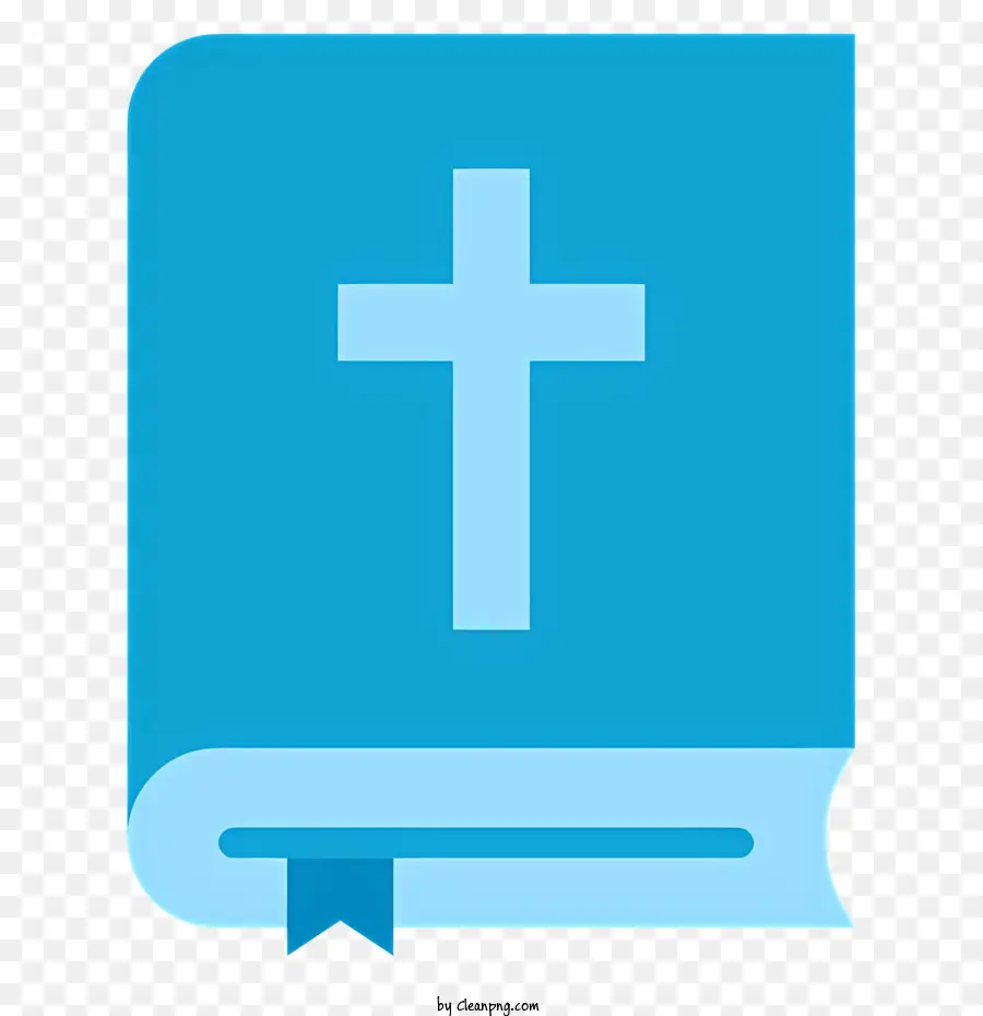 Kreuz symbol - Blaues Buch mit Kreuzsymbol, wahrscheinlich religiös