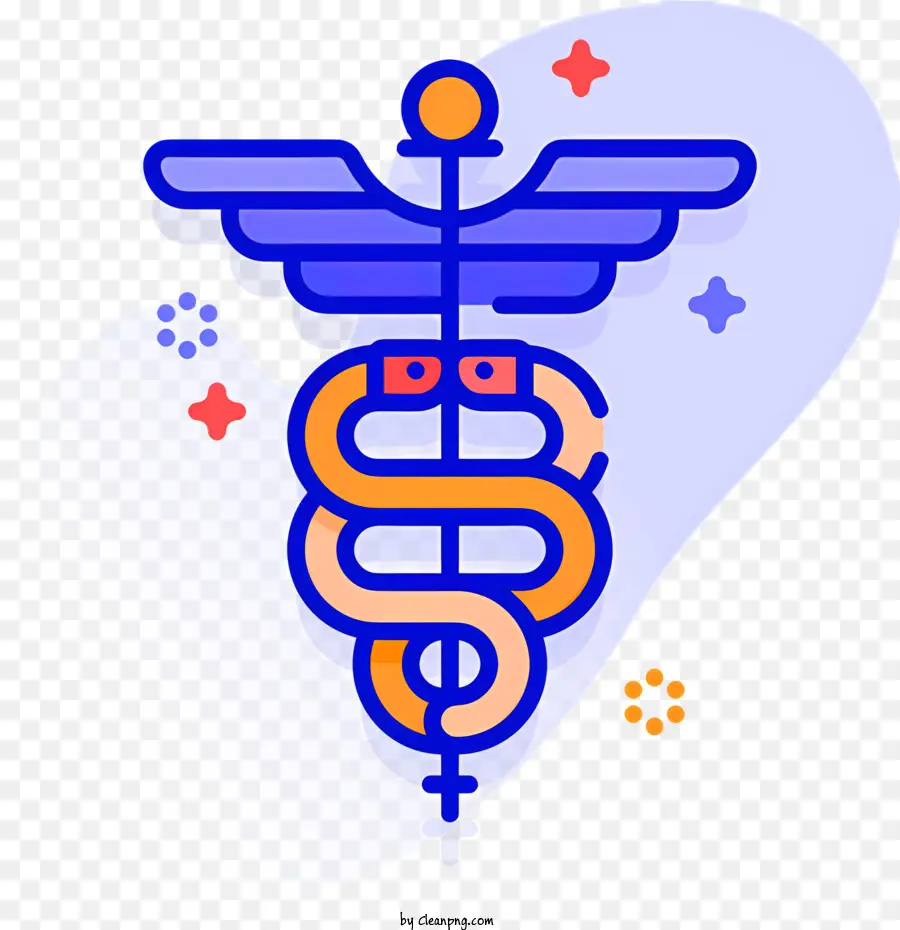 Biểu tượng Caduceus y tế Caduceus chữa bệnh biểu tượng y tế hình ảnh y tế thần Hy Lạp hermes - Biểu tượng Caduceus y tế với rắn, nhân viên và cánh