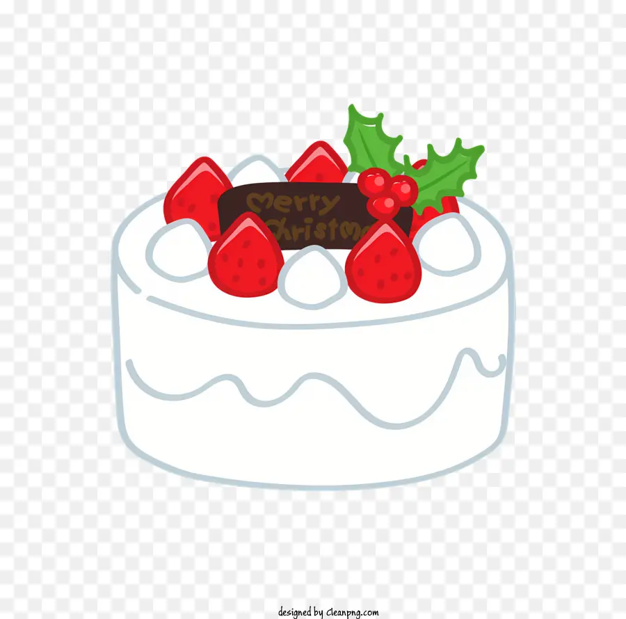 Weihnachts Kuchen - Schokoladenkuchen mit Weihnachtsbotschaft und Dekorationen
