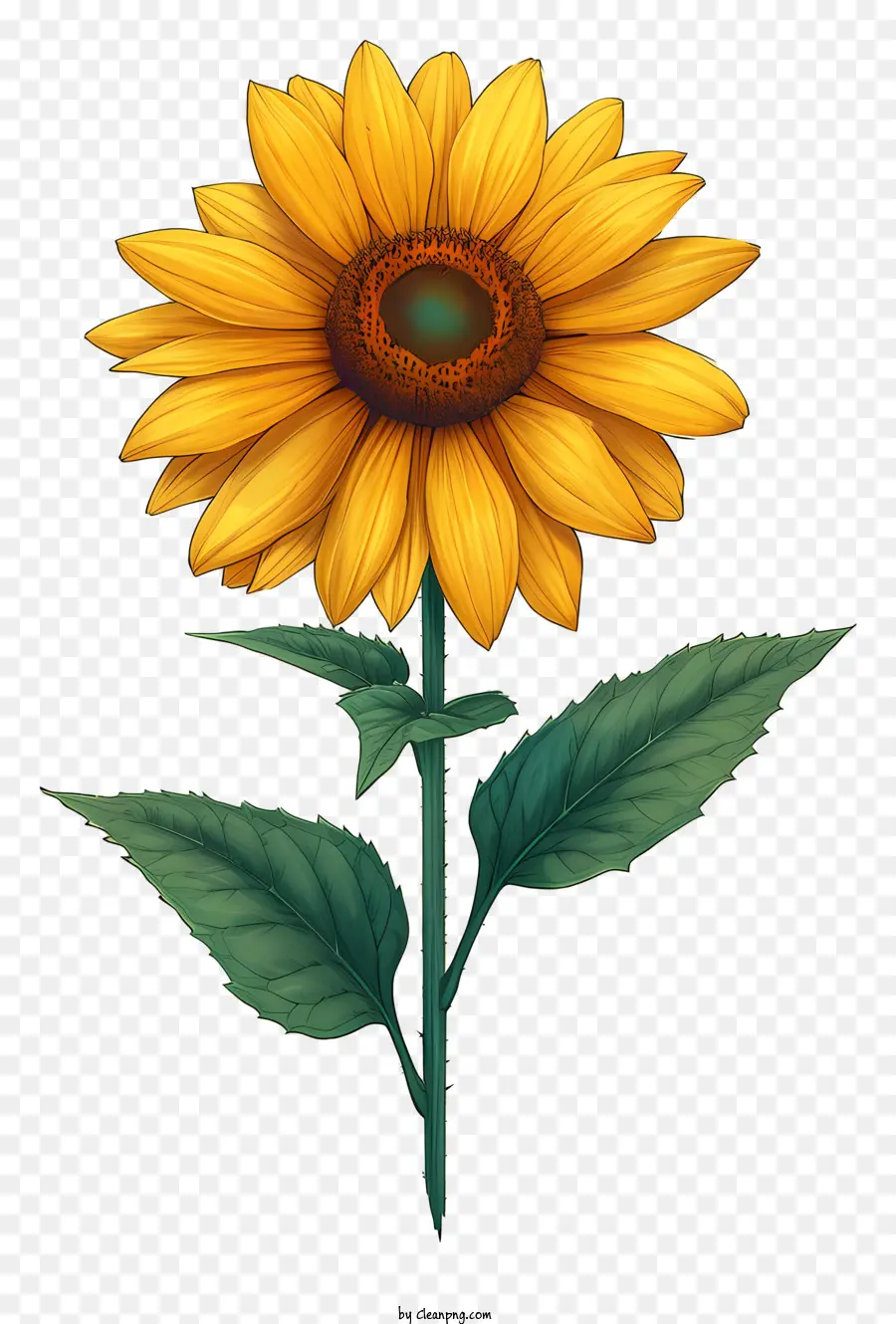 Sonnenblume - Lebendige Sonnenblume mit öffnungsgelbem Blütenblatt